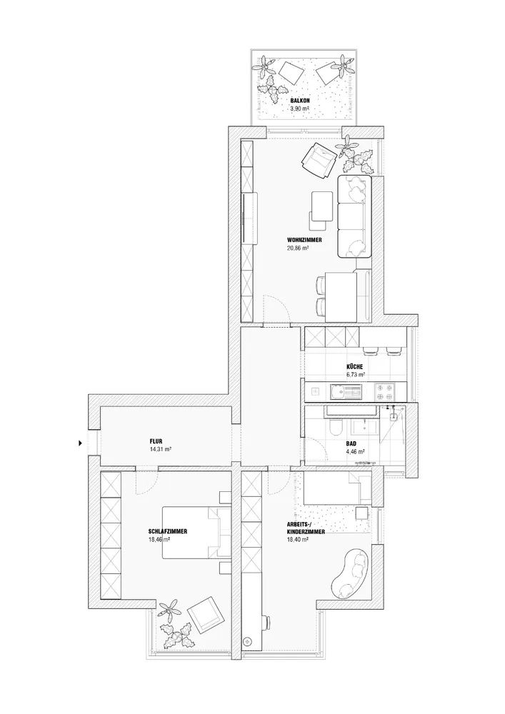 3 Zimmer Wohnung mit 85 m² in Dresden – Bild 7