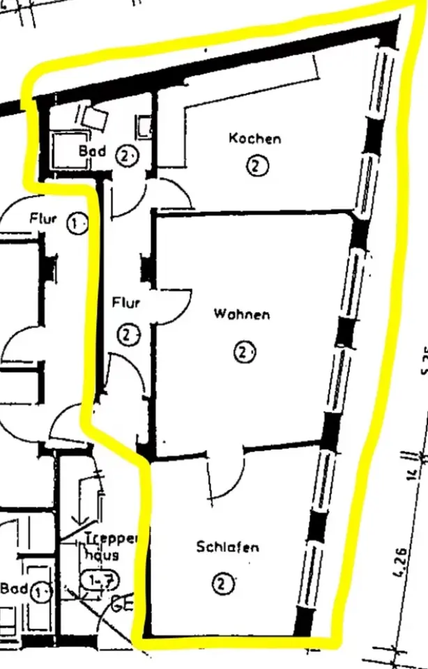 2 Zimmer Wohnung mit 70 m² in Minden – Bild 9