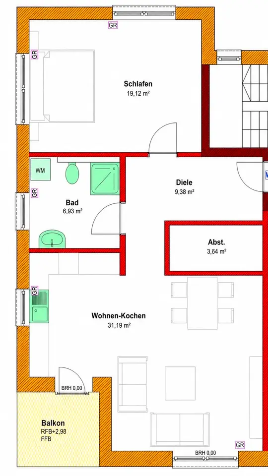 3 Zimmer Wohnung mit 73 m² in Biberach an der Riß – Bild 8