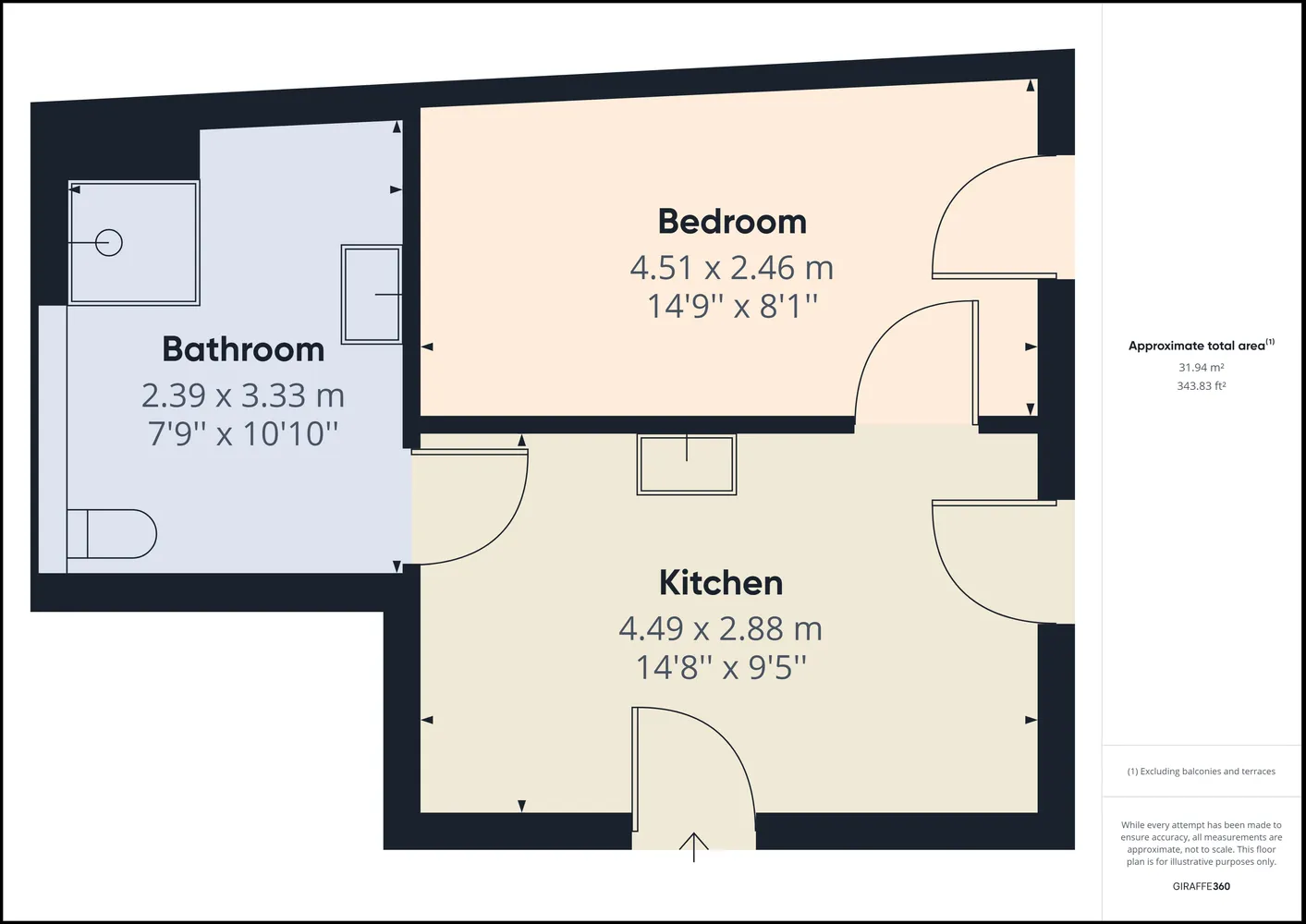 1 room apartment with 37 m² in Berlin – Photo 8