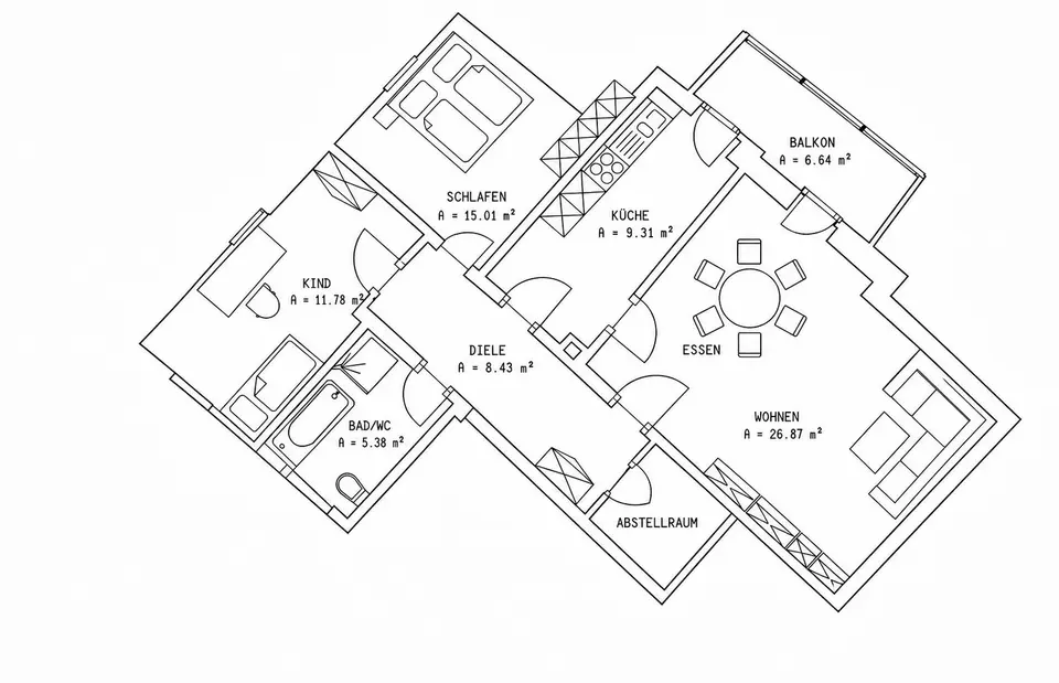 5 Zimmer Wohnung mit 82 m² in Dresden – Bild 8