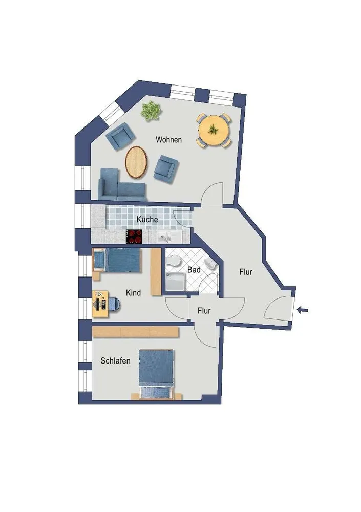 3 Zimmer Wohnung mit 69 m² in Dresden – Bild 9