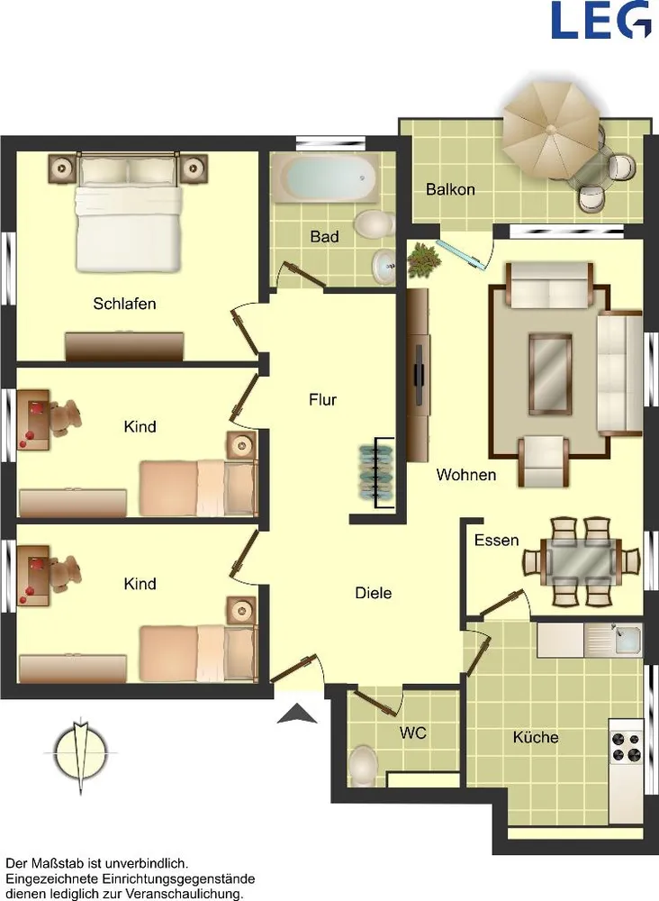 4 room apartment with 92 m² in Osnabrück – Photo 2