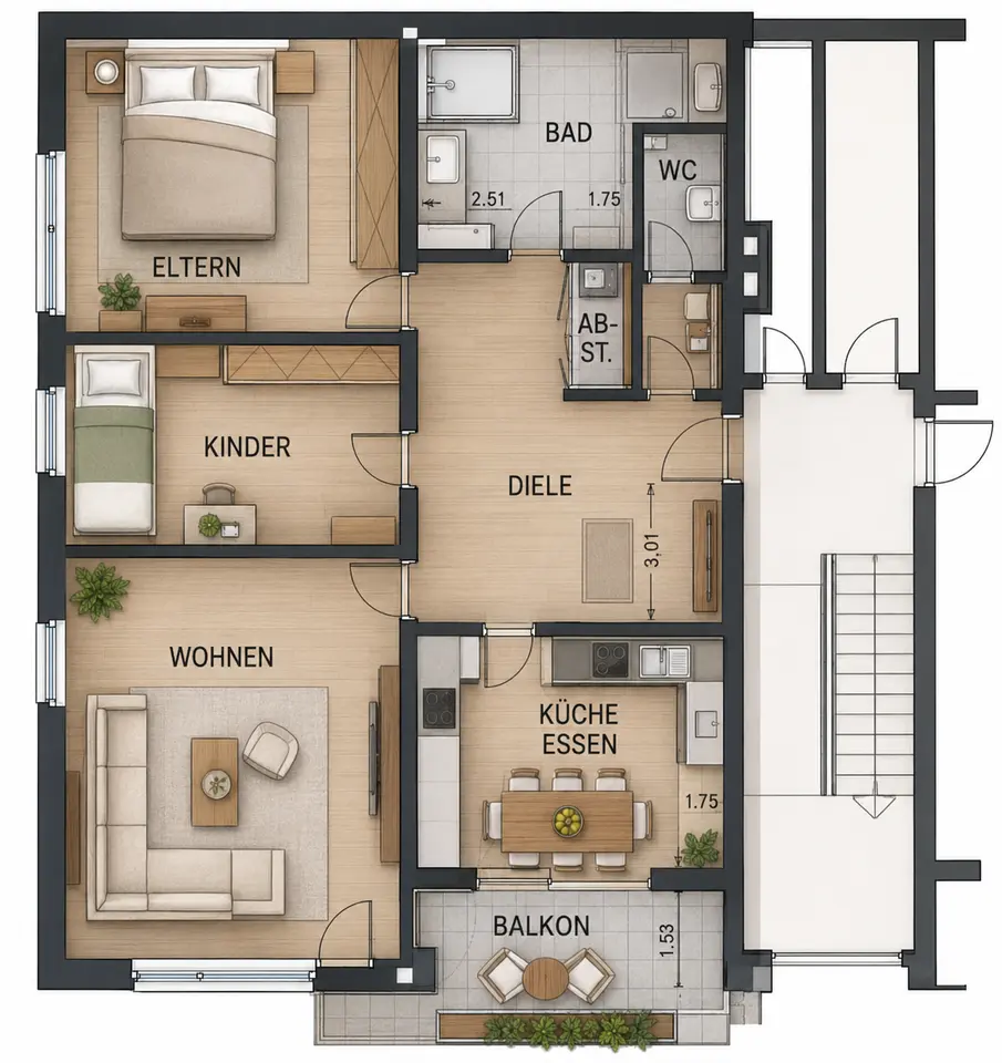 3 Zimmer Wohnung mit 101 m² in Arnsberg – Bild 8