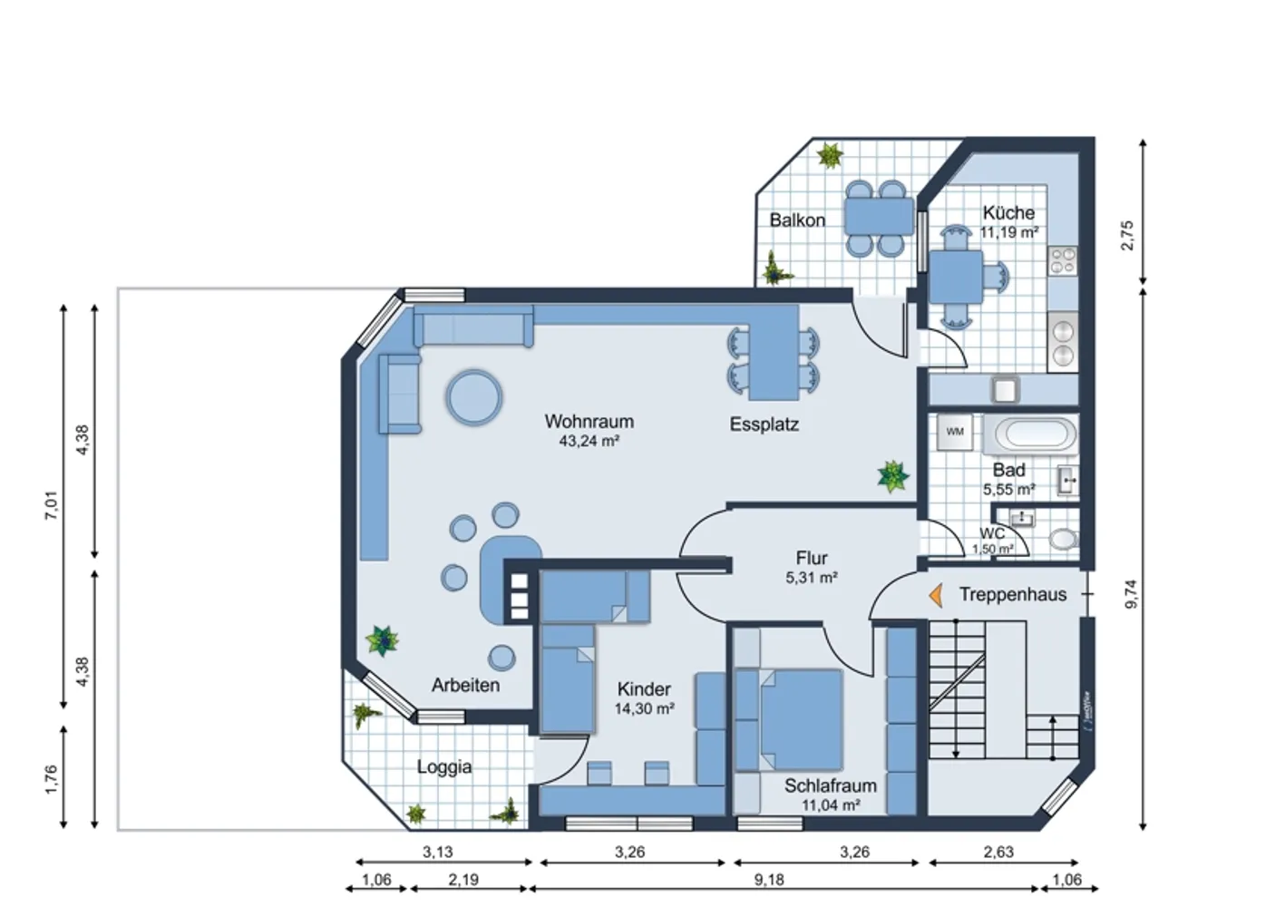 3 Zimmer Wohnung mit 98 m² in Krefeld – Bild 6