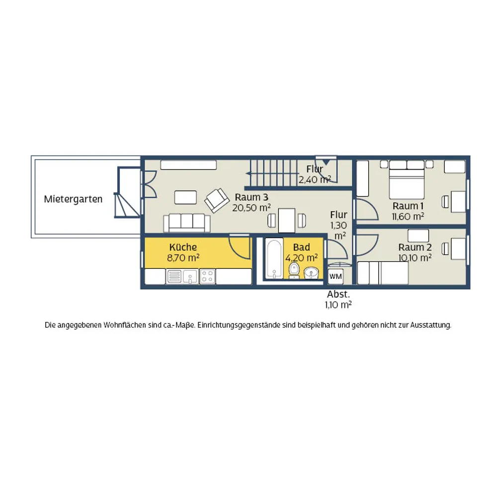 3 Zimmer Wohnung mit 60 m² in Leipzig – Bild 2
