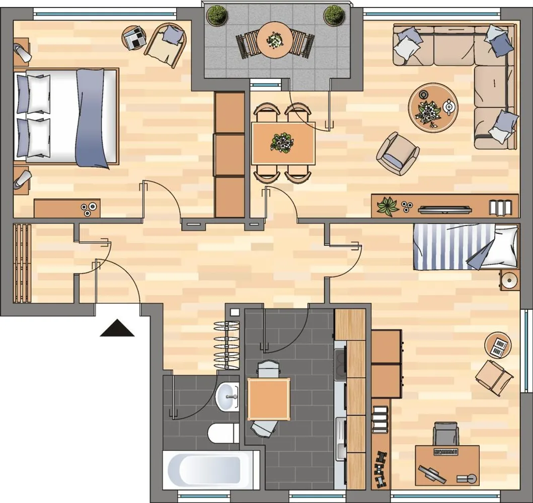 3 Zimmer Wohnung mit 72 m² in Krefeld – Bild 2