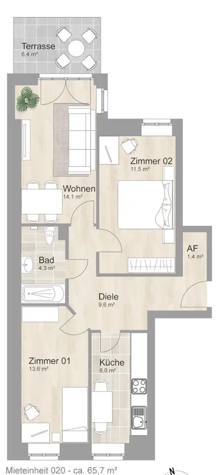 WG-Zimmer mit 21 m² in Grimma – Bild 6