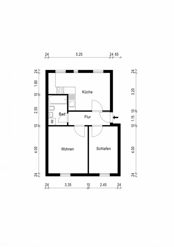 2 Zimmer Wohnung mit 47 m² in Magdeburg – Bild 3