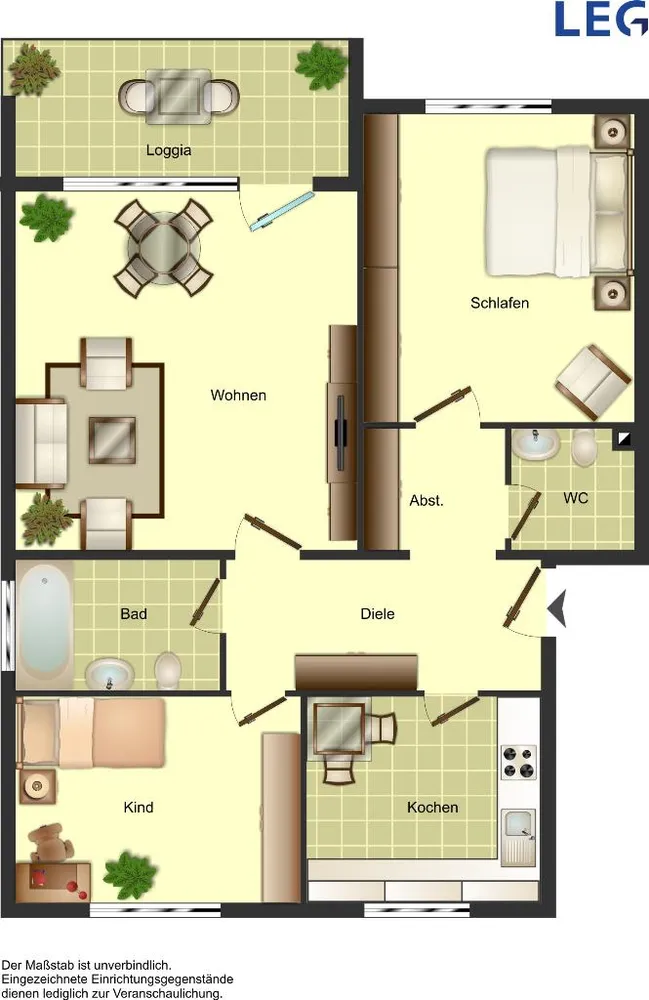 3 Zimmer Wohnung mit 77 m² in Solingen – Bild 1