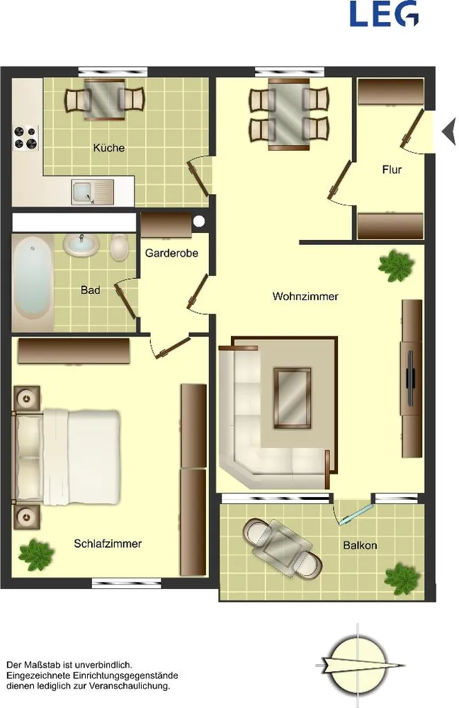 2 room apartment with 59 m² in Ratingen – Photo 3