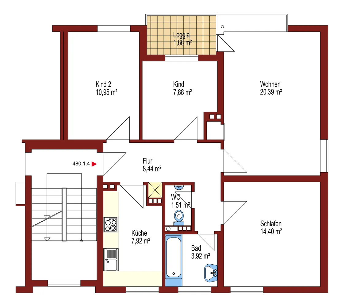 4 Zimmer Wohnung mit 77 m² in Oldenburg – Bild 2