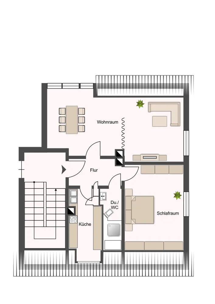 2 Zimmer Wohnung mit 54 m² in Stade – Bild 2