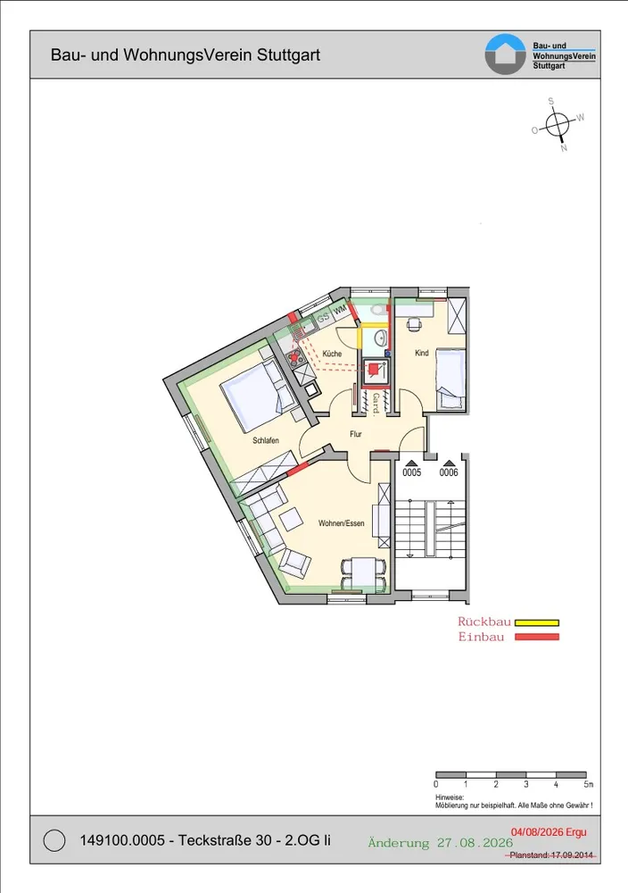 3 Zimmer Wohnung mit 56 m² in Stuttgart – Bild 2