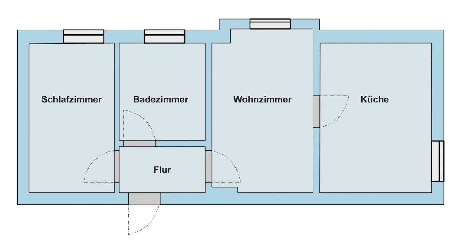 2 room apartment with 52 m² in Aschersleben – Photo 1