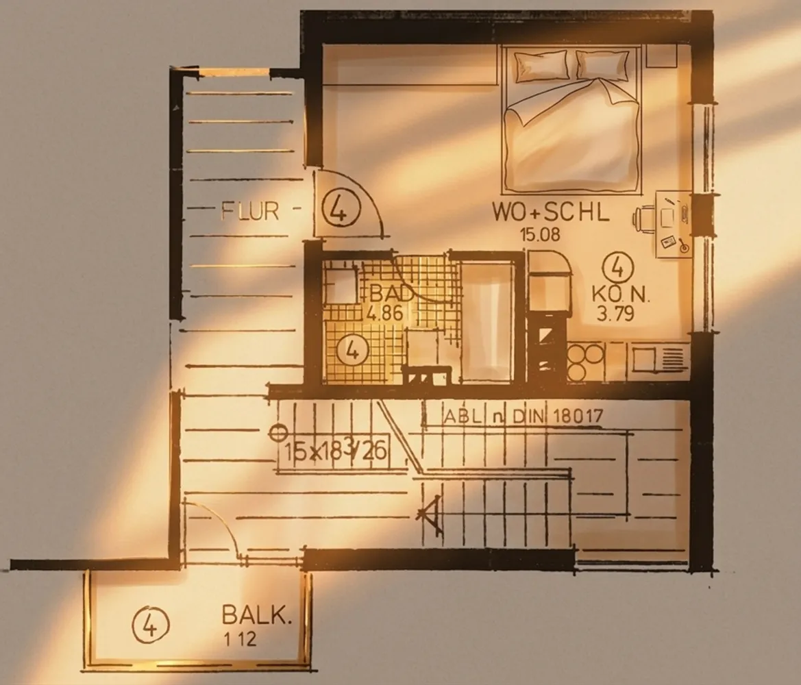 1 Zimmer Wohnung mit 24 m² in München – Bild 5