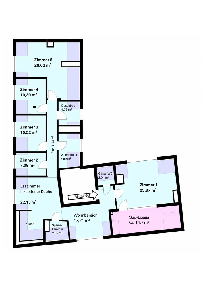6 Zimmer Wohnung mit 146 m² in Nürnberg – Bild 6