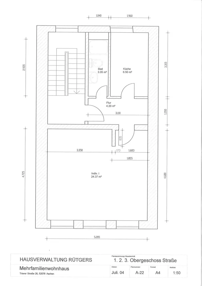 1 Zimmer Wohnung mit 38 m² in Aachen – Bild 2