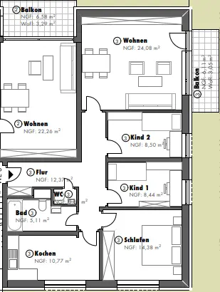 4 Zimmer Wohnung mit 87 m² in Bruchsal – Bild 10