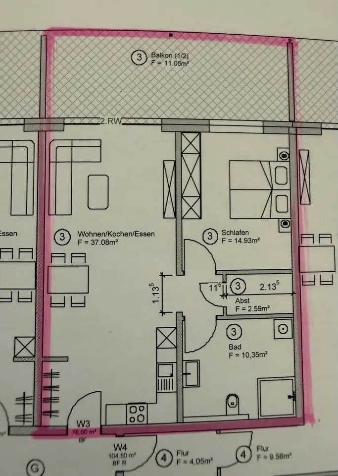 2 Zimmer Wohnung mit 76 m² in Bruchsal – Bild 2
