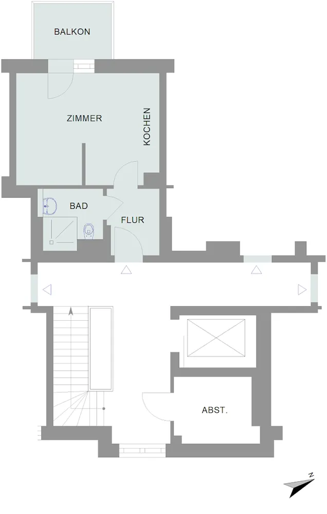 1 Zimmer Wohnung mit 30 m² in Bremen – Bild 2