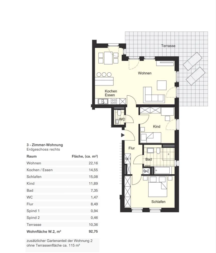 3 room apartment with 93 m² in Cologne – Photo 4