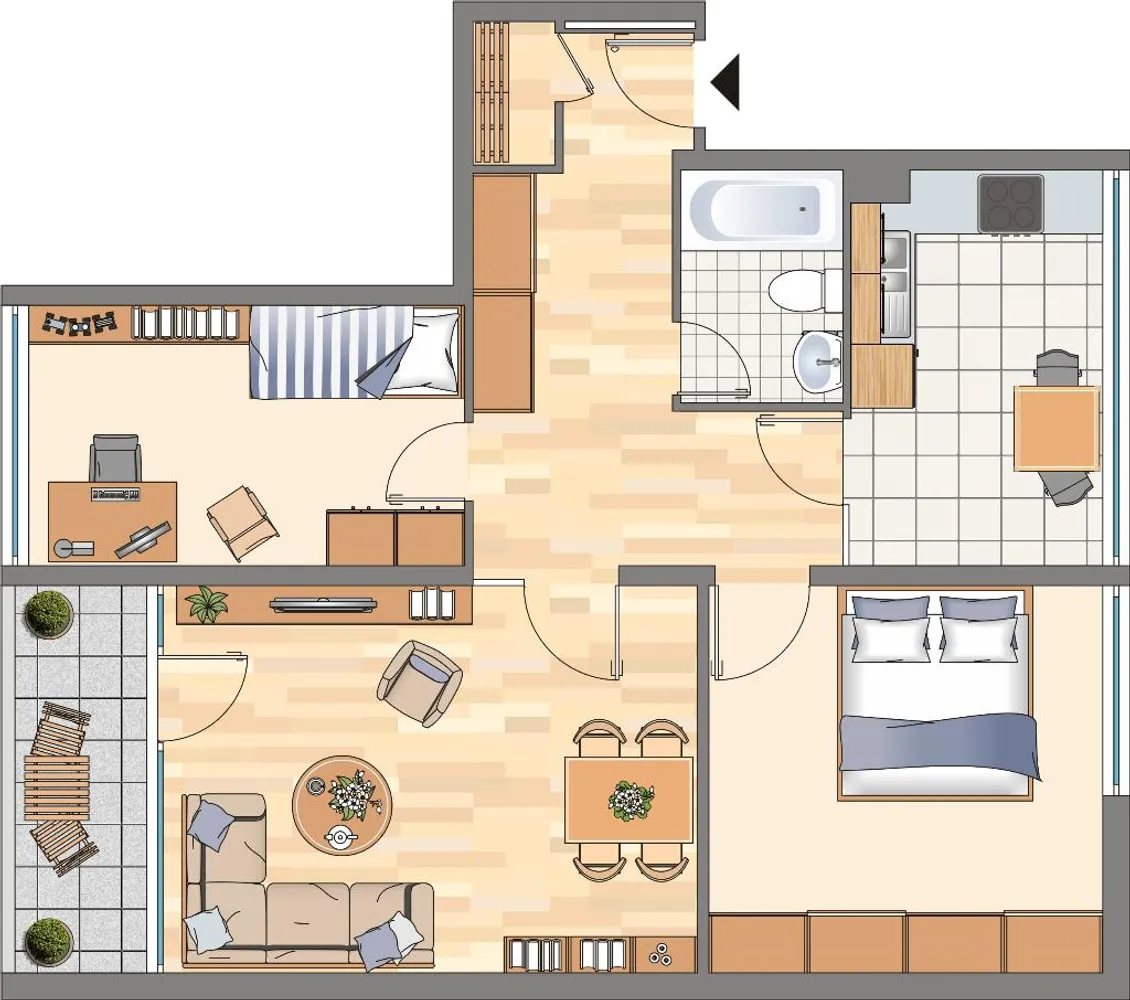 3 Zimmer Wohnung mit 75 m² in Dortmund – Bild 1