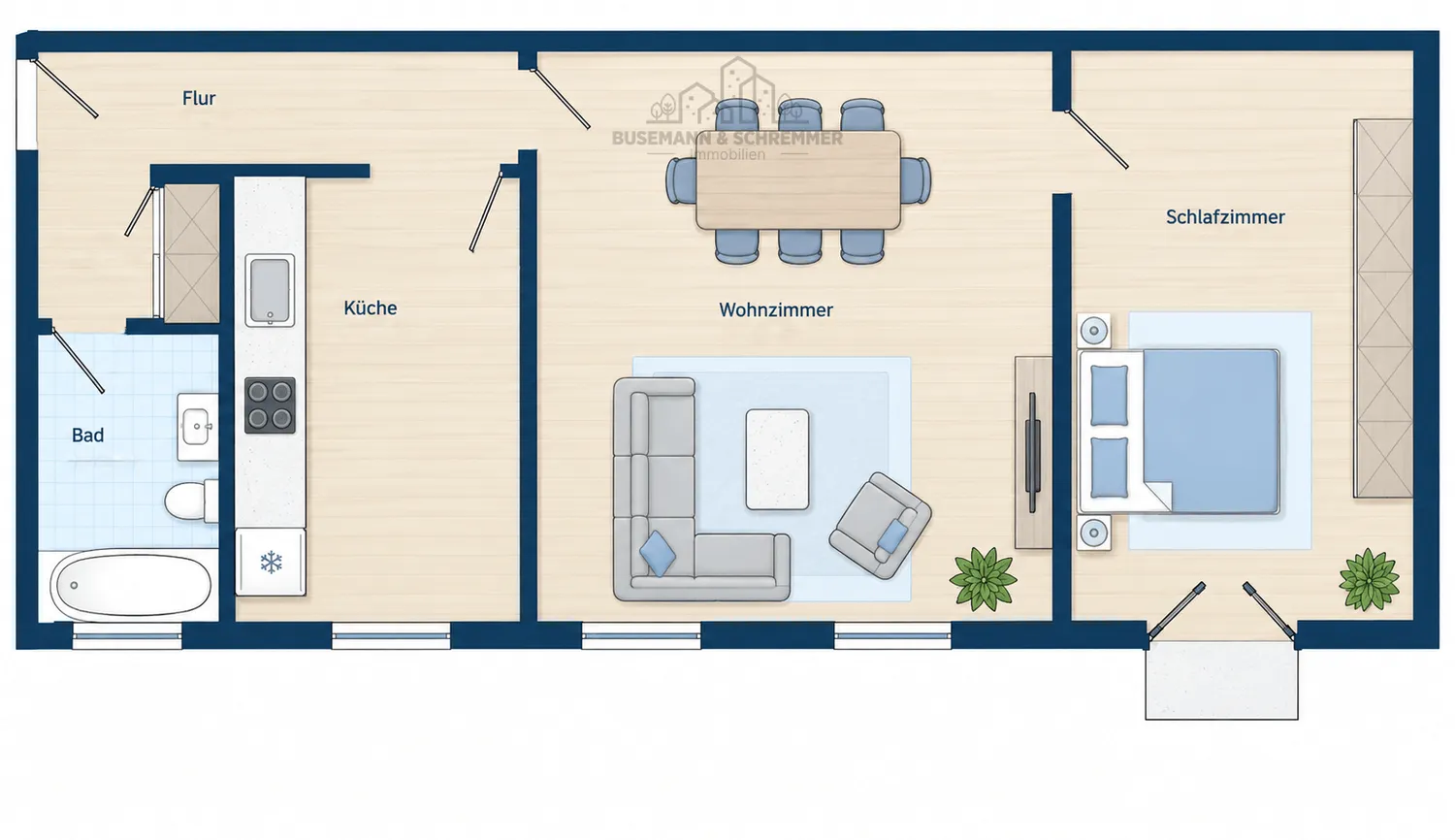 2 Zimmer Wohnung mit 61 m² in Hannover – Bild 3