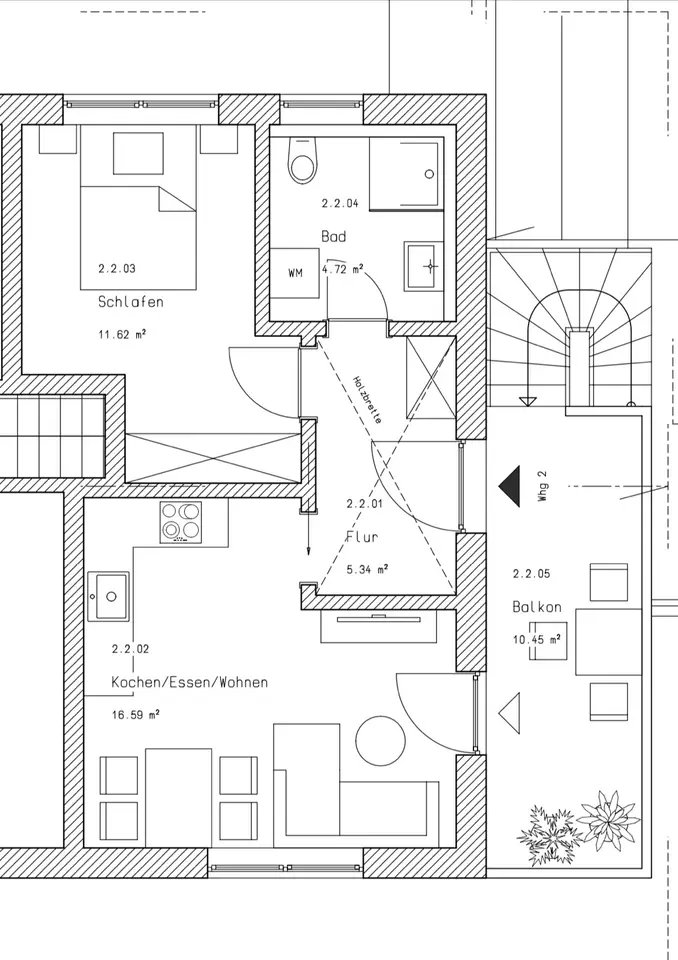 2 Zimmer Wohnung mit 79 m² in Traunstein – Bild 3
