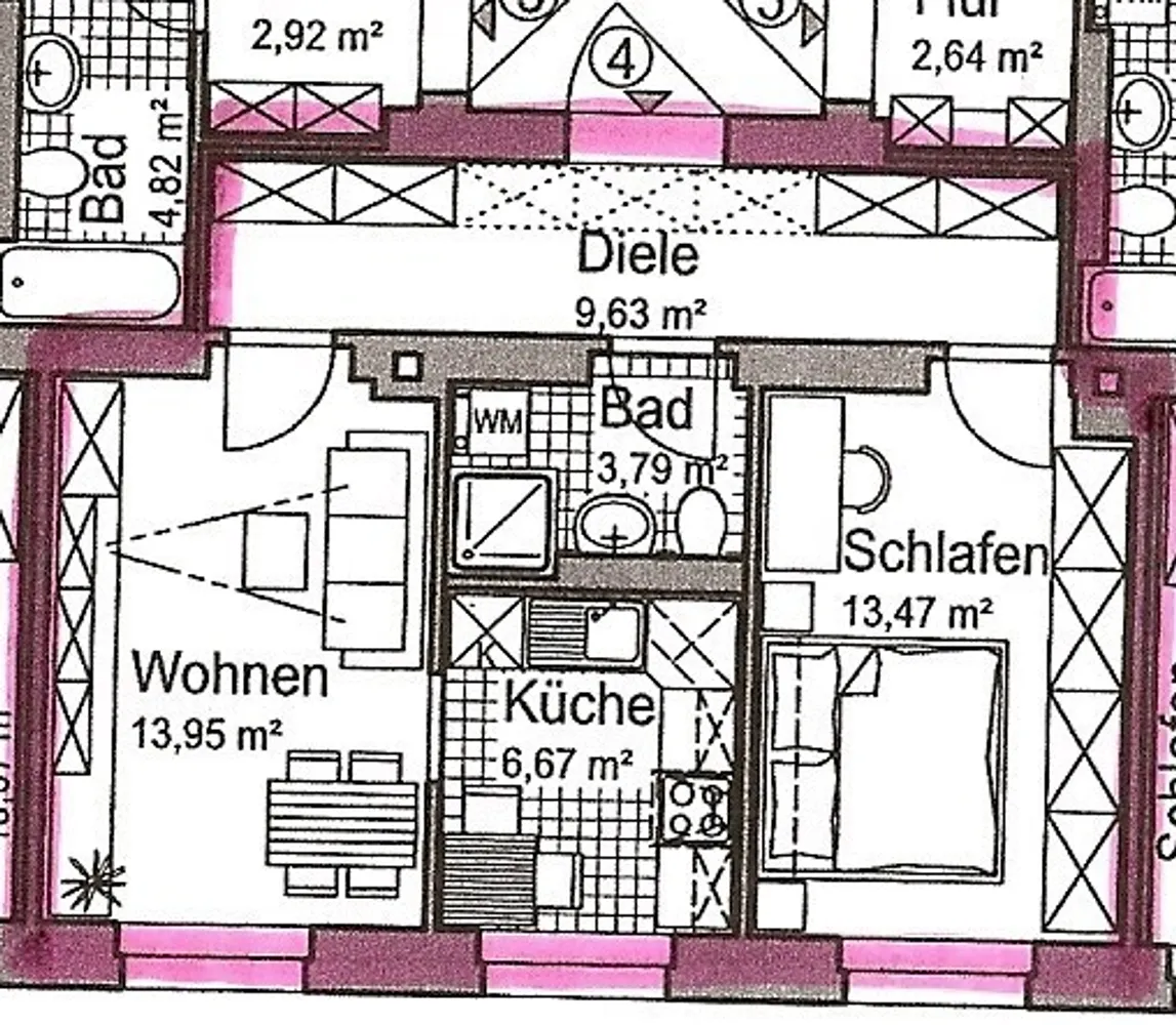 2 Zimmer Wohnung mit 48 m² in Chemnitz – Bild 3