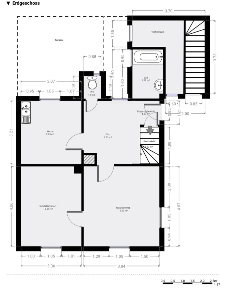 2 Zimmer Wohnung mit 54 m² in Stuttgart – Bild 3