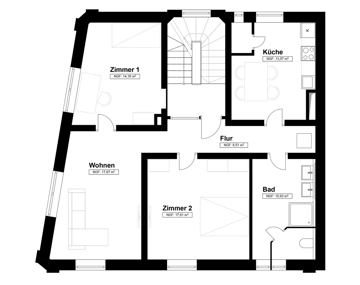 3 room apartment with 83 m² in Frankfurt am Main – Photo 9