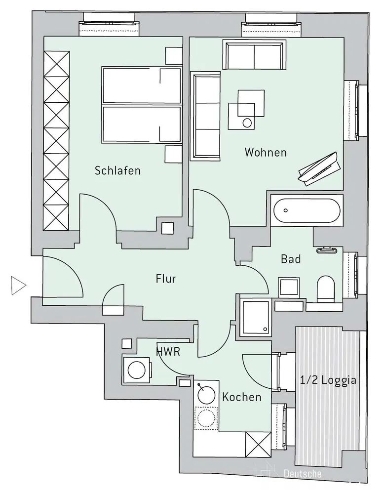 2 Zimmer Wohnung mit 51 m² in Leipzig – Bild 12