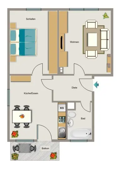 3 Zimmer Wohnung mit 51 m² in Essen – Bild 5