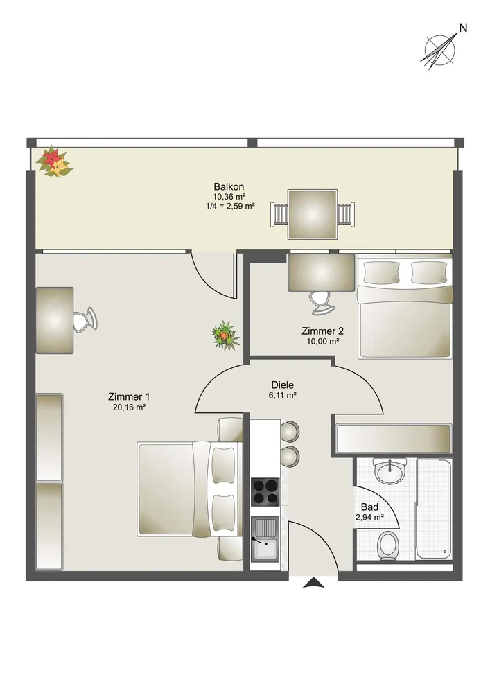 WG-Zimmer mit 10 m² in München – Bild 4