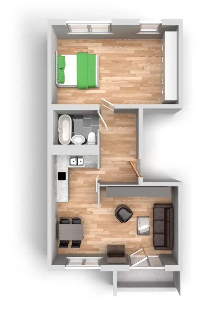 2 Zimmer Wohnung mit 57 m² in Halle (Saale) – Bild 4