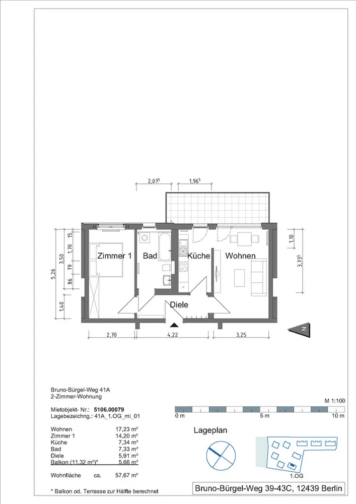 2 Zimmer Wohnung mit 57 m² in Berlin – Bild 4