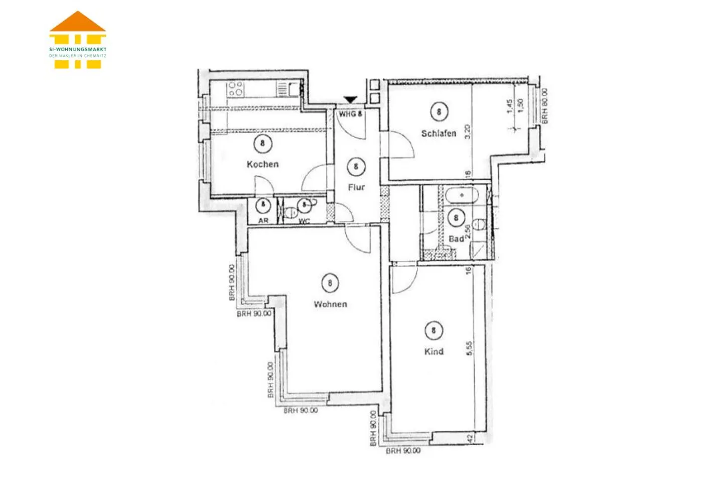 3 room apartment with 85 m² in Chemnitz – Photo 5