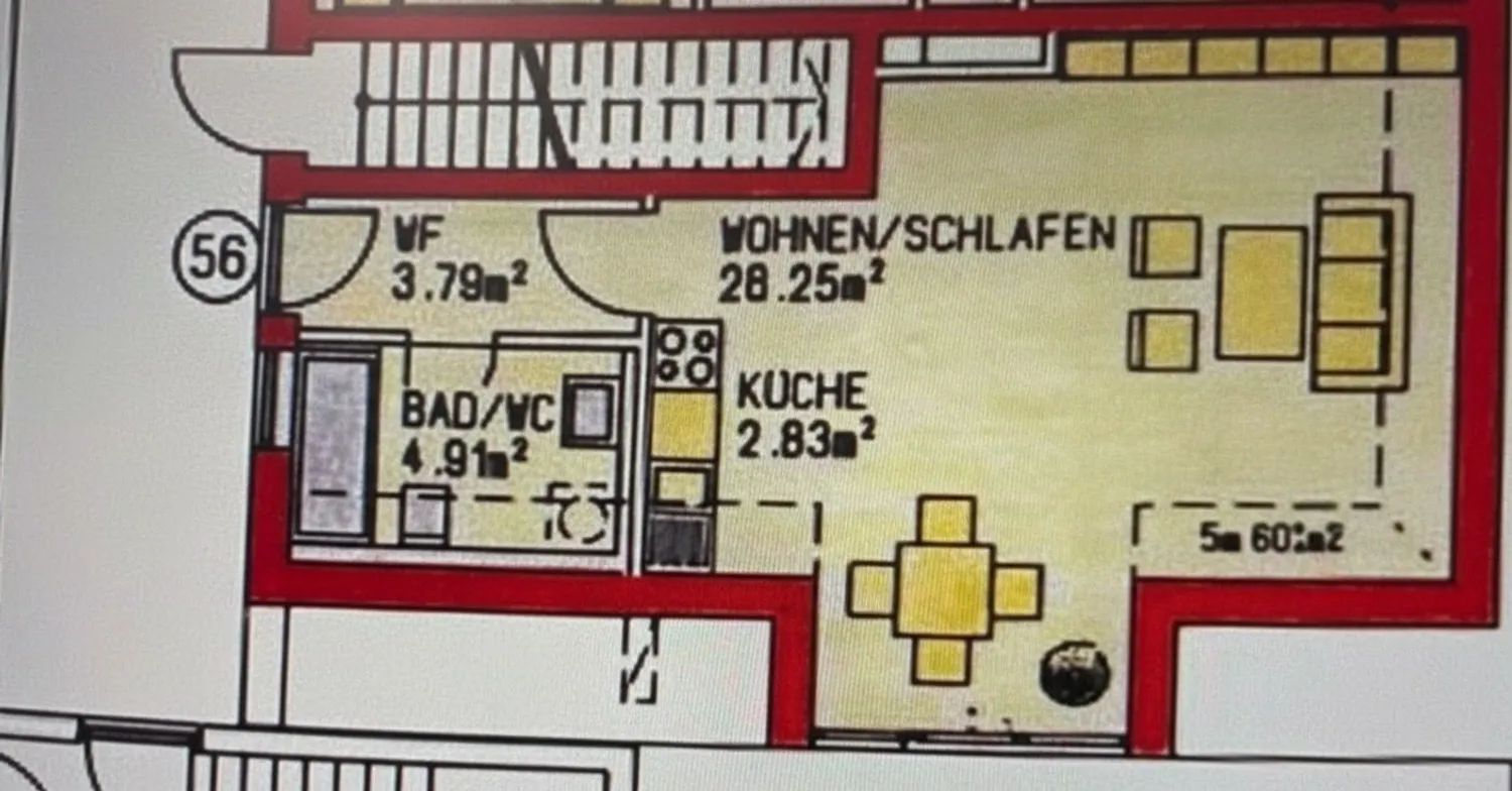 1 Zimmer Wohnung mit 37 m² in Chemnitz – Bild 2
