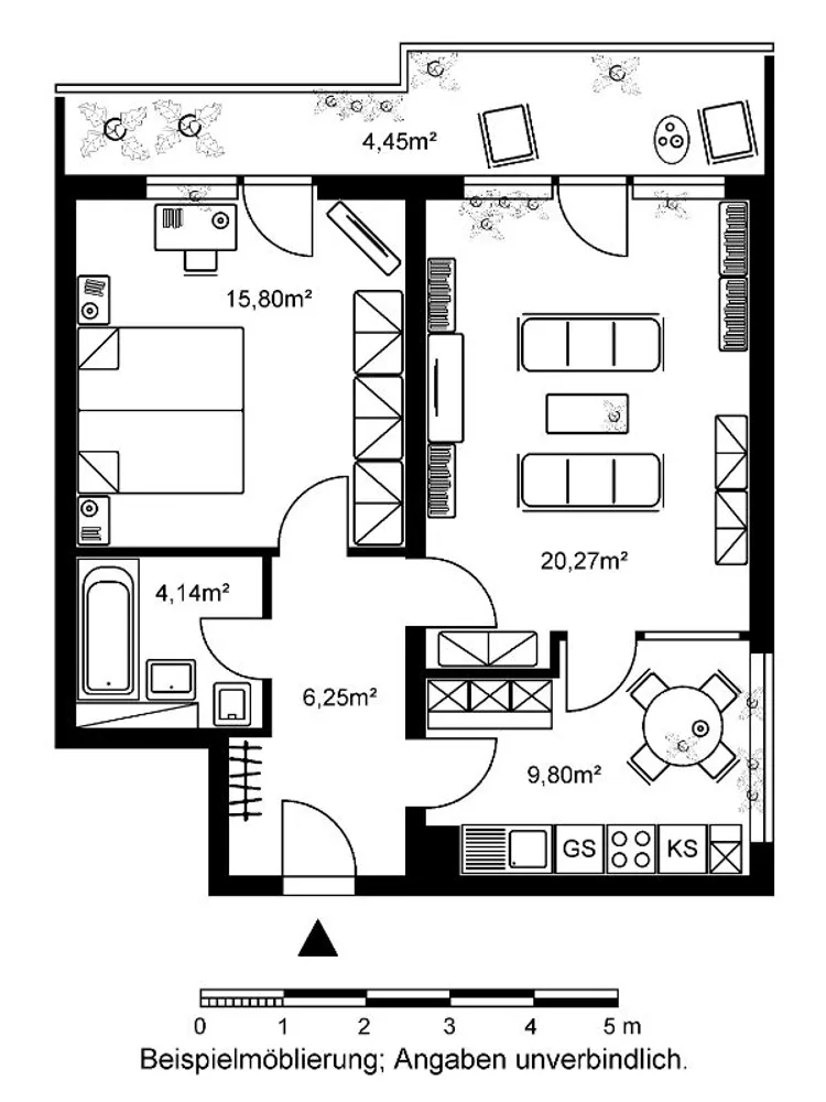 2 Zimmer Wohnung mit 61 m² in Frankfurt am Main – Bild 3