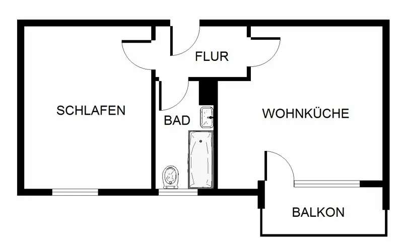 2 Zimmer Wohnung mit 37 m² in Bochum – Bild 2