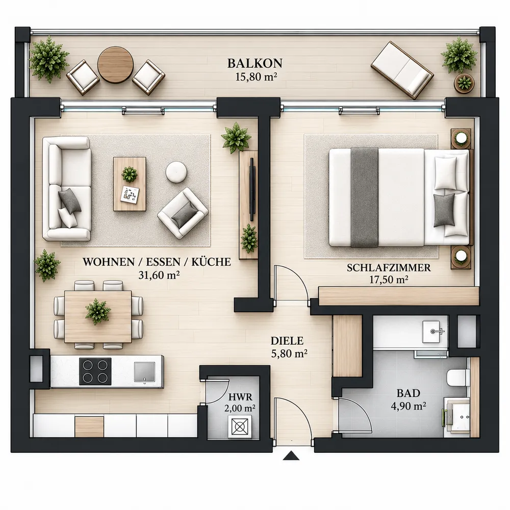 2 Zimmer Wohnung mit 70 m² in Frankfurt am Main – Bild 8