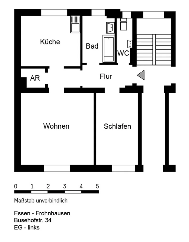 2 Zimmer Wohnung mit 56 m² in Essen – Bild 2