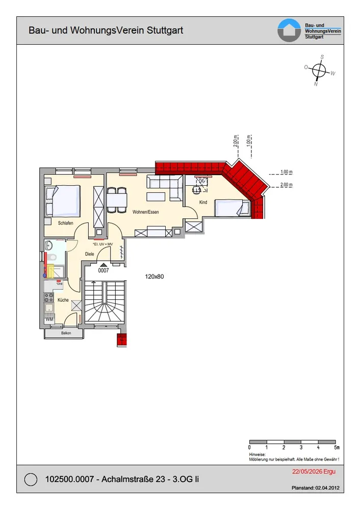 2 Zimmer Wohnung mit 48 m² in Stuttgart – Bild 2