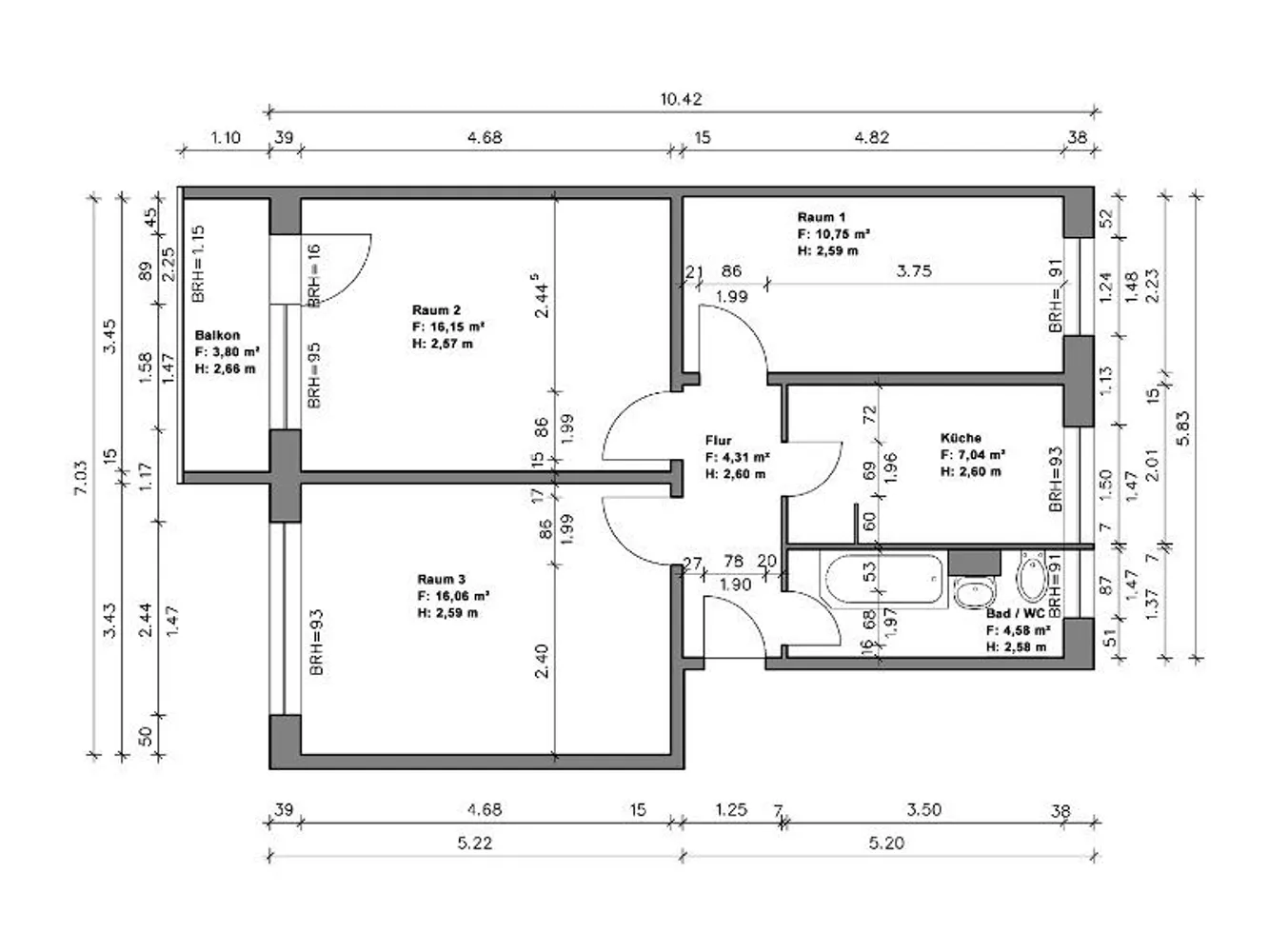 3 Zimmer Wohnung mit 61 m² in Halle (Saale) – Bild 7