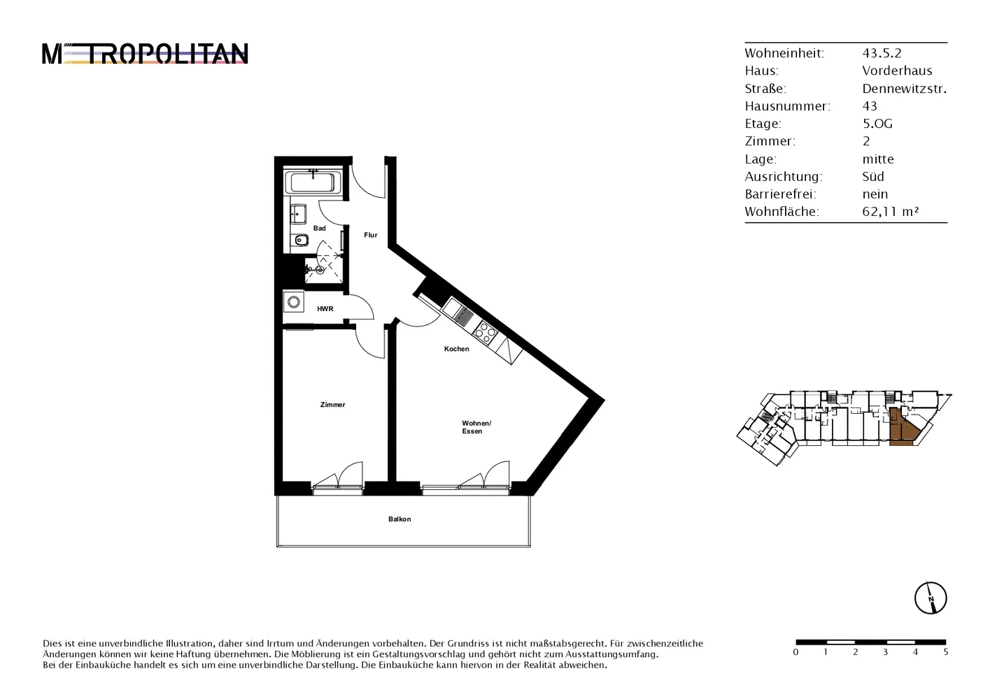 2 Zimmer Wohnung mit 62 m² in Berlin – Bild 7