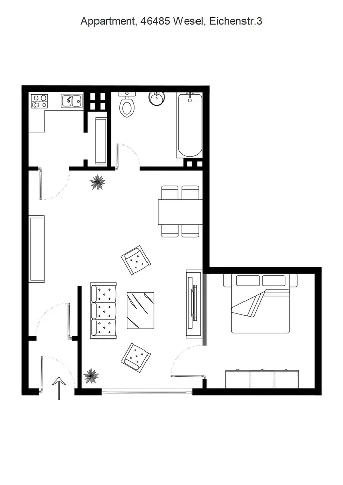 2 Zimmer Wohnung mit 45 m² in Wesel – Bild 5