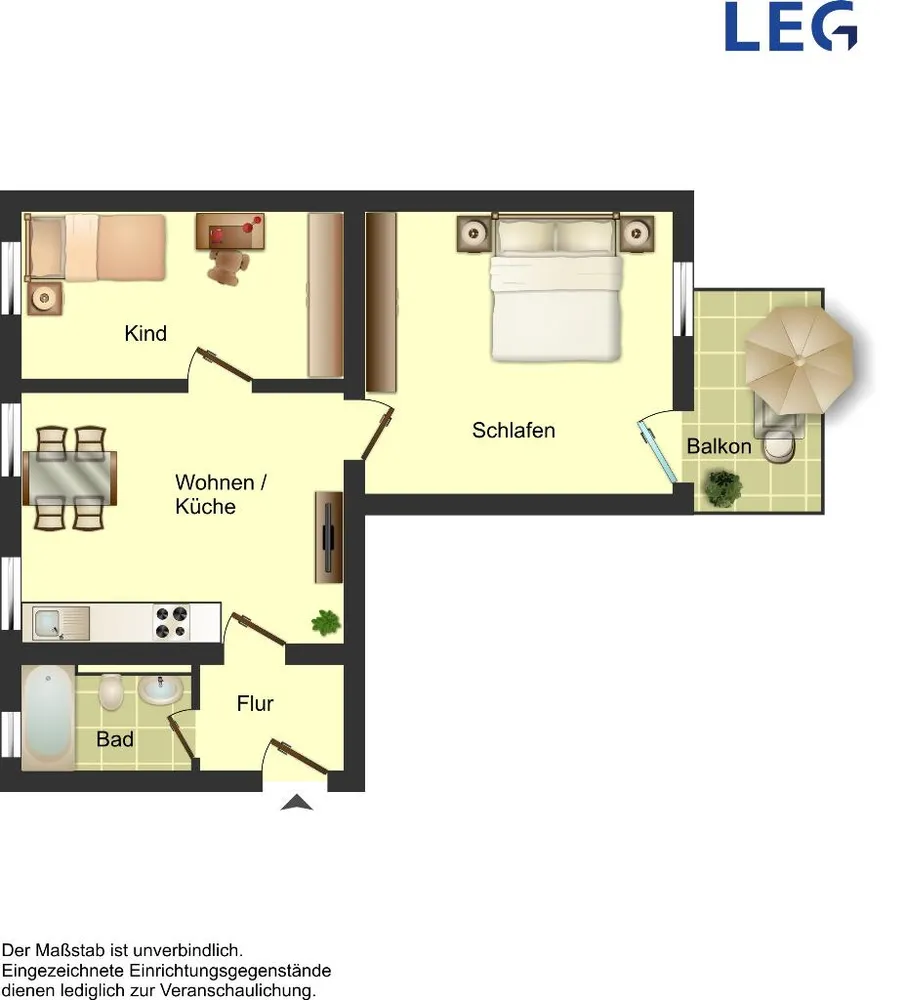3 room apartment with 47 m² in Bielefeld – Photo 2
