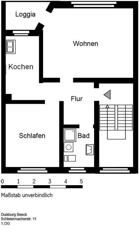 2 Zimmer Wohnung mit 60 m² in Duisburg – Bild 2