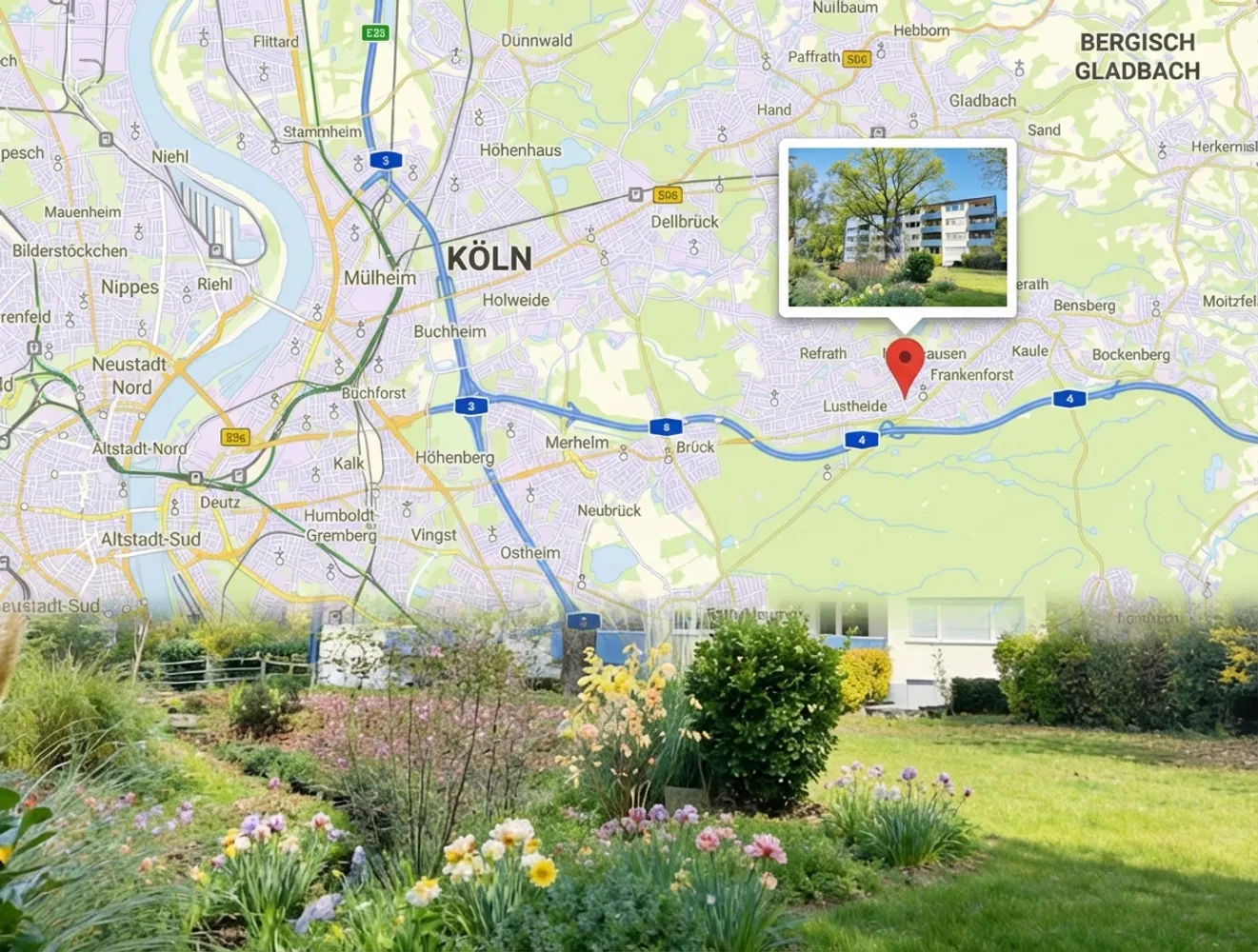 3 Zimmer Wohnung mit 69 m² in Bergisch Gladbach – Bild 1